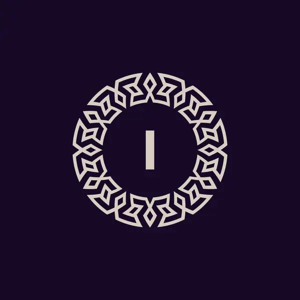 Logotipo Iniciales Letra Emblema Círculo Elegante Moderno Emblema Del Monograma — Archivo Imágenes Vectoriales