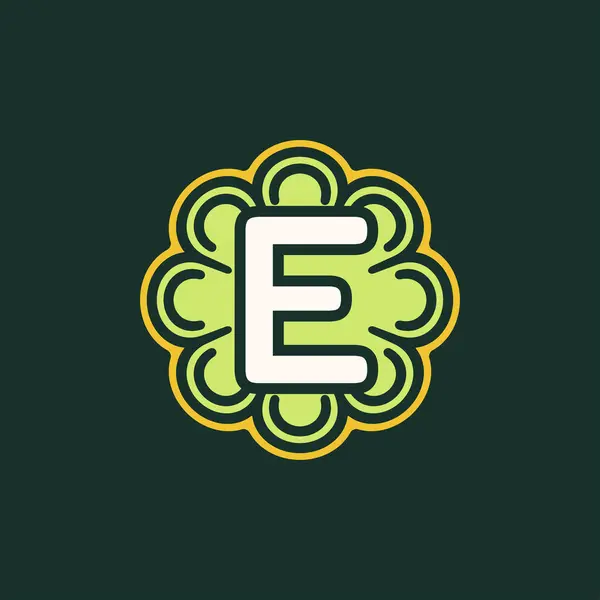 シンプルで抽象的な文字 野菜植物のロゴ — ストックベクタ
