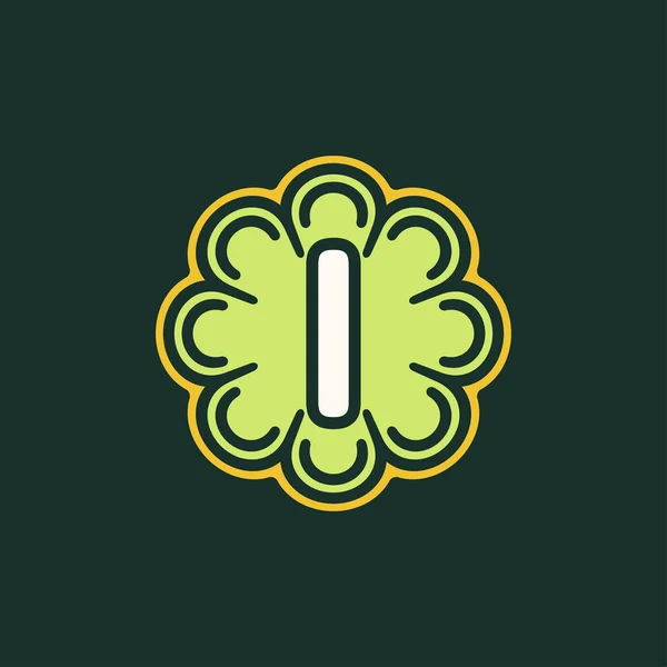 Simples Abstrato Letra Logotipo Vegetal —  Vetores de Stock