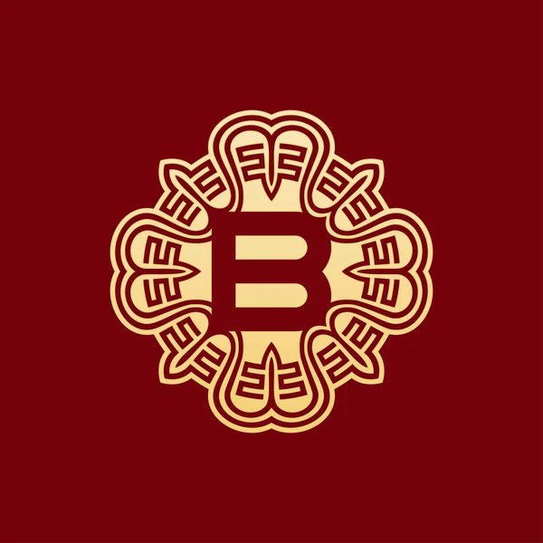 Elegante Und Einzigartige Anfangsbuchstabe Orientalischen Ornament Alphabet Emblem Logo — Stockvektor