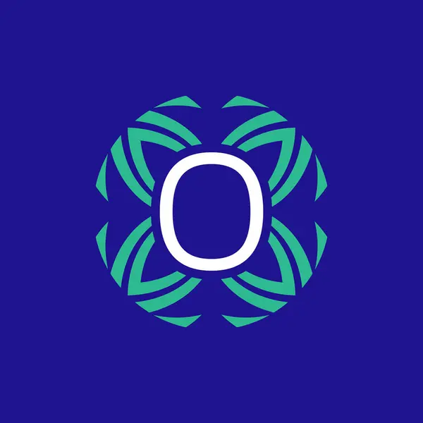 Letter Eerste Bloem Elegant Embleem Monogram Logo — Stockvector
