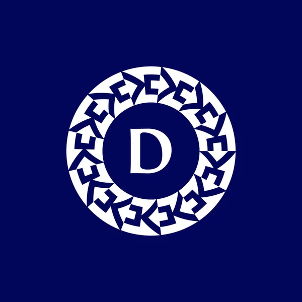 Логотип Ініціали Букви Сучасна Елегантна Емблема Кола Декоративна Кругова Емблема — стоковий вектор