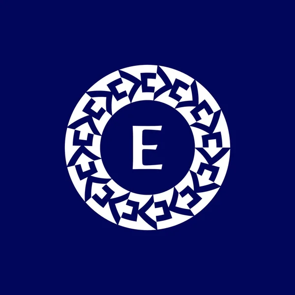 Inicjały Logo Litera Nowoczesny Elegancki Symbol Koła Ozdobny Okrągły Emblemat — Wektor stockowy