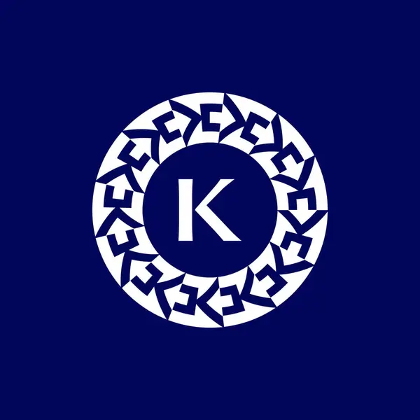 Λογότυπο Αρχικά Γράμμα Σύγχρονο Και Κομψό Έμβλημα Κύκλο Διακοσμητικό Κυκλικό — Διανυσματικό Αρχείο