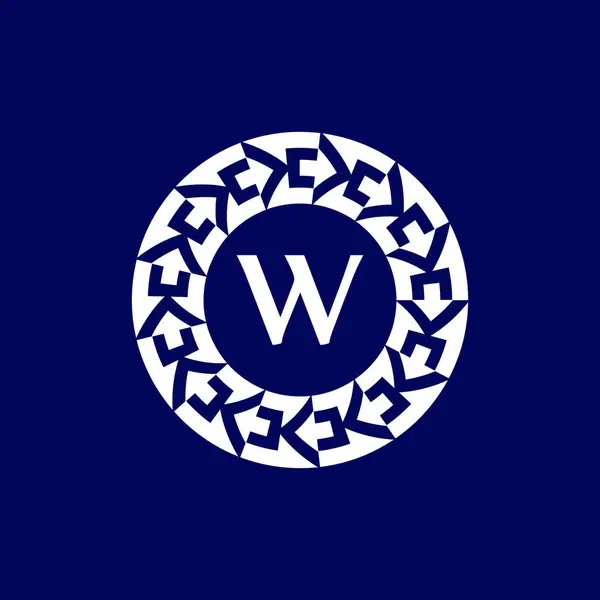 Logo Iniciály Písmeno Moderní Elegantní Kruhový Znak Ornamentální Kruhový Znak — Stockový vektor
