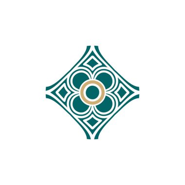 Zarif ilk harf O eşsiz soyut kalıp çerçeve logosu