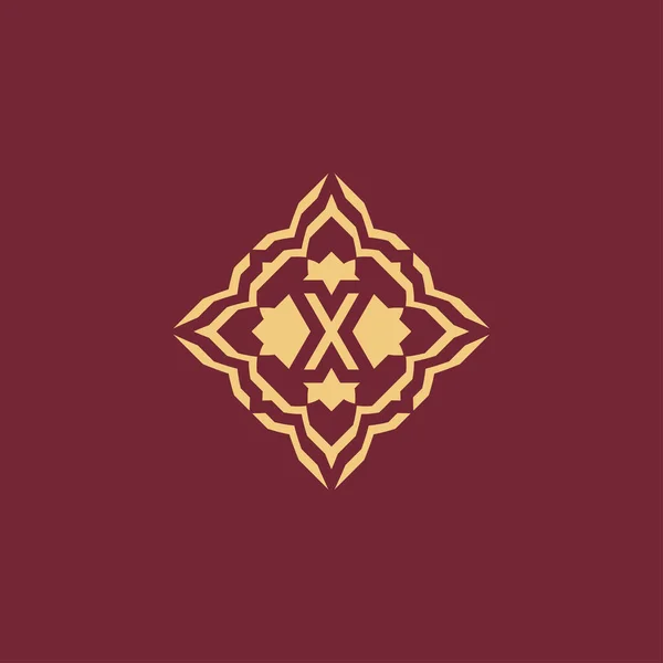 Logo Alfabet Bingkai Ornamental Modern Dan Elegan - Stok Vektor