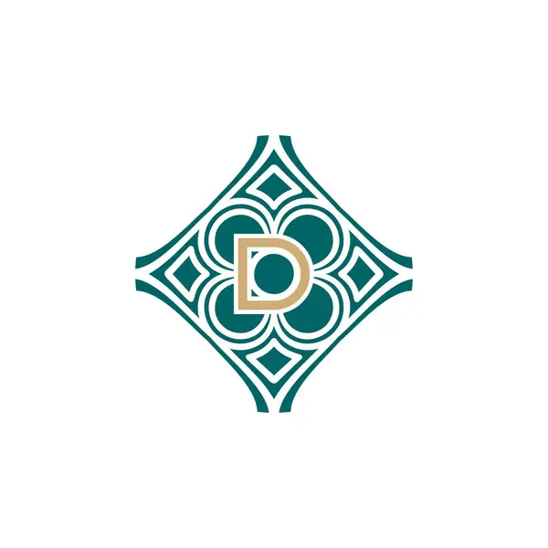Elegante Letra Inicial Único Logotipo Quadro Padrão Abstrato —  Vetores de Stock