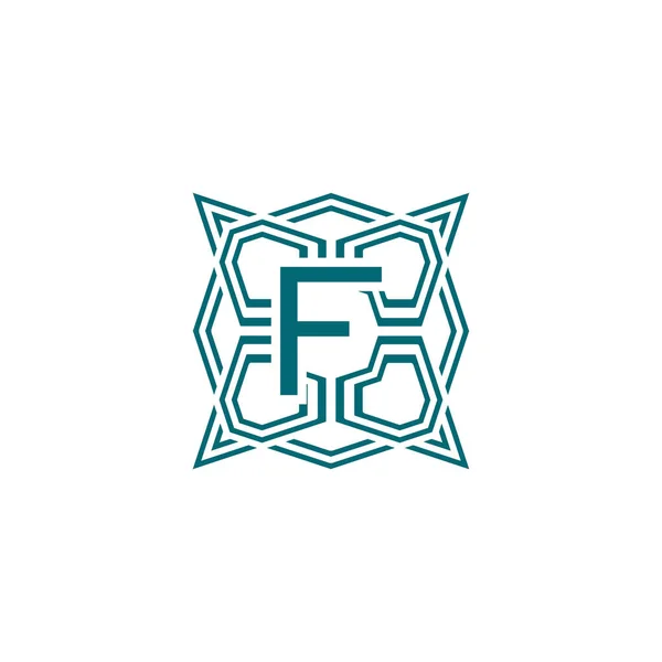 Первоначальная Буква Элегантные Линии Современный Логотип Алфавита Рамка — стоковый вектор