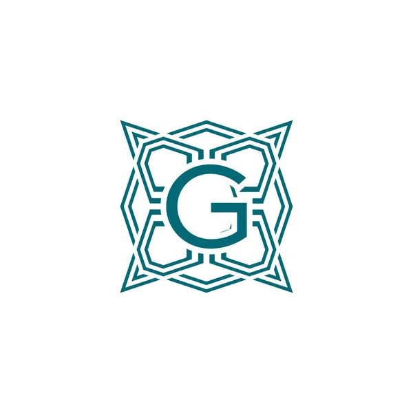 Letra Inicial Linhas Elegantes Alfabeto Moderno Quadro Logotipo —  Vetores de Stock