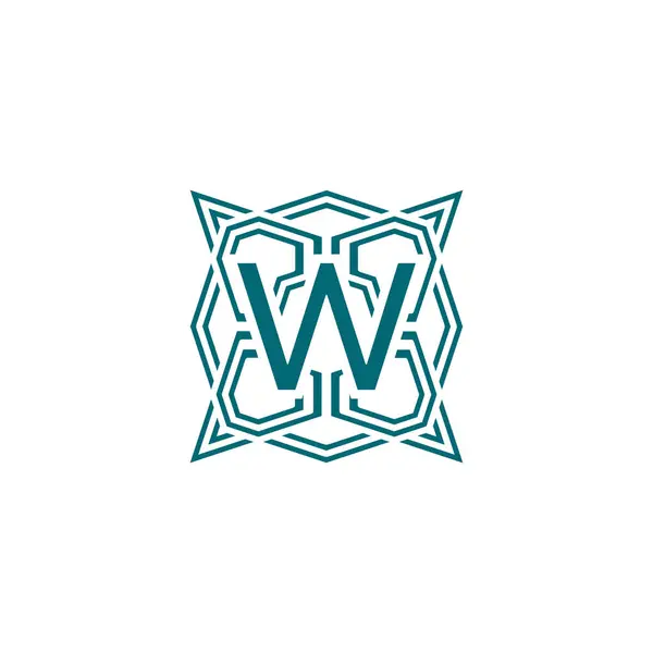 Lettera Iniziale Linee Eleganti Moderno Alfabeto Telaio Logo — Vettoriale Stock