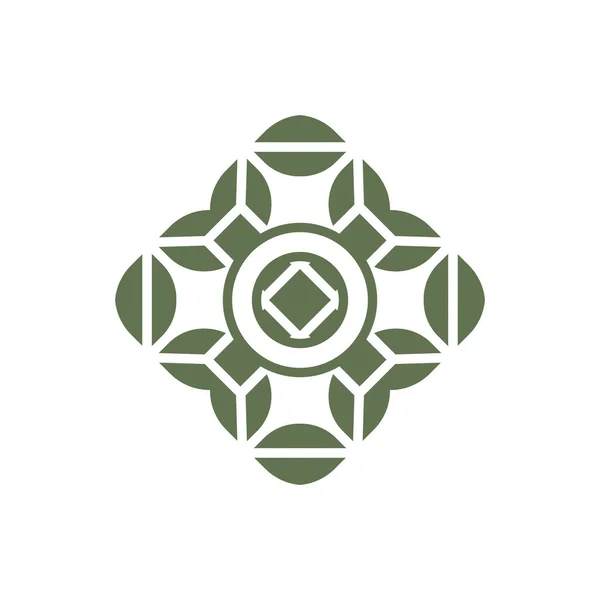 Letra Inicial Orgánico Natural Alfabeto Verde Logotipo — Archivo Imágenes Vectoriales