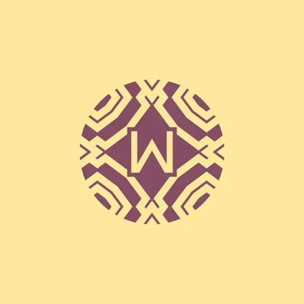 Αρχικό Γράμμα Κύκλο Πλαίσιο Μοναδικό Λογότυπο Φυλή Μοτίβο — Διανυσματικό Αρχείο