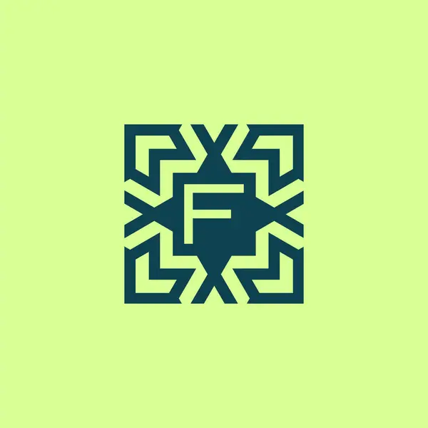 Первоначальная Буква Квадратный Абстрактный Шаблон Логотип — стоковый вектор