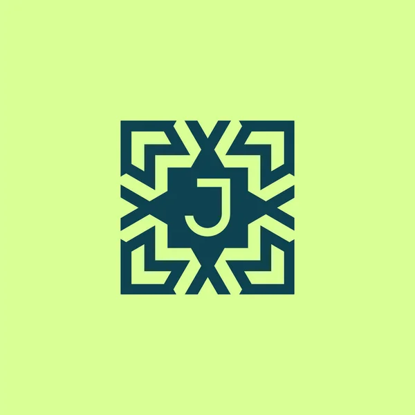Letra Inicial Quadrado Logotipo Padrão Abstrato —  Vetores de Stock