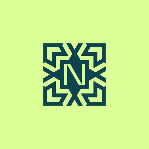 Letra Inicial Cuadrado Patrón Abstracto Logotipo — Archivo Imágenes Vectoriales
