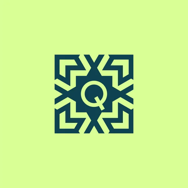 Harf Kare Soyut Desen Logosu — Stok Vektör
