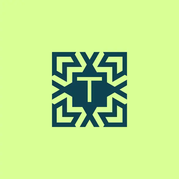 Первоначальная Буква Квадратный Абстрактный Шаблон Логотип — стоковый вектор