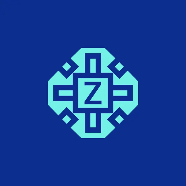 首字母Z标志装饰现代框架标志 — 图库矢量图片