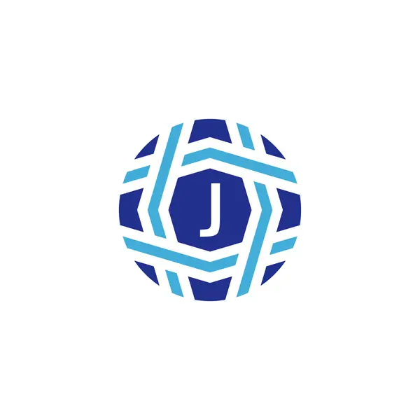 Логотип Початкової Літери Сфери Символізувати Глобальне Єднання — стоковий вектор