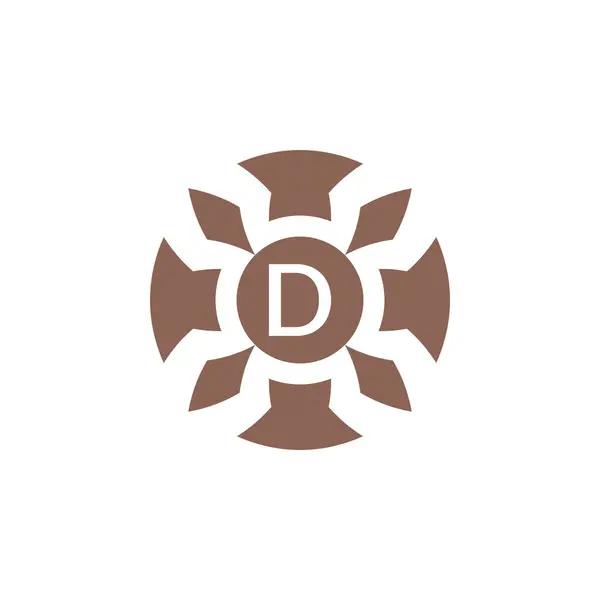 Carta Inicial Abstrato Decorativo Folha Natural Pino Emblema Logotipo —  Vetores de Stock