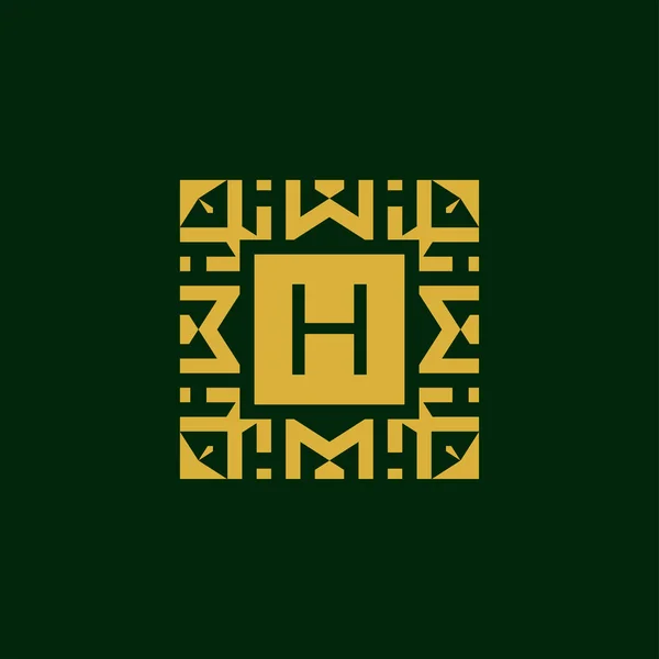 Первоначальная Буква Modern Star Tech Pattern Logo — стоковый вектор