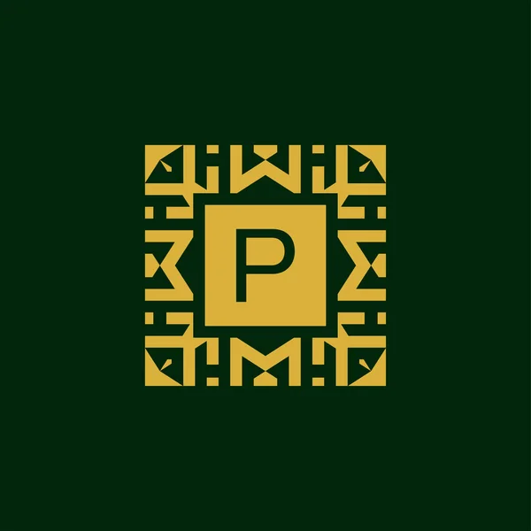 Letra Inicial Moderno Logotipo Del Patrón Tecnología Estrella — Archivo Imágenes Vectoriales