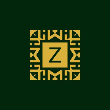 İlk harf Z modern yıldız teknolojisi logosu