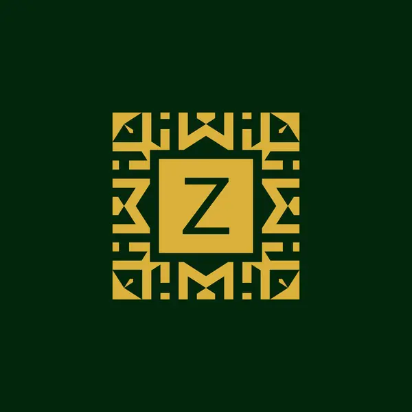 Zモダンスターテクノロジーパターンロゴ — ストックベクタ
