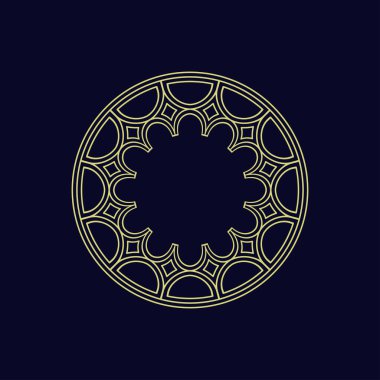 Lüks zarif donanma açık sarı daire desenli