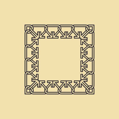 lüks zarif krem rengi siyah kare çerçeve