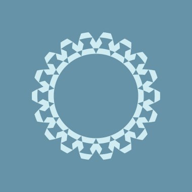 Soyut sanat dekoratif çember süslemeli çerçeve