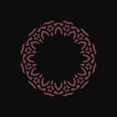 Soyut sanat dekoratif çember süslemeli çerçeve