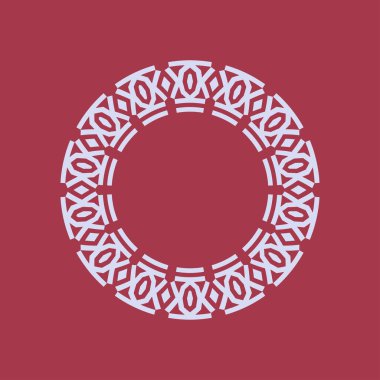 Soyut sanat dekoratif çember süslemeli çerçeve