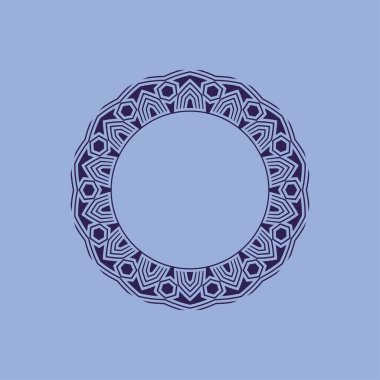 Soyut sanat dekoratif çember süslemeli çerçeve