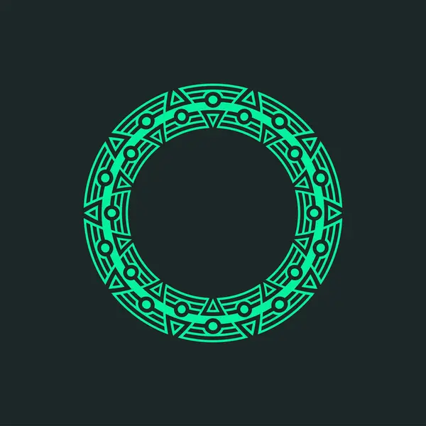 Современный Элегантный Зеленый Круг Футуристический Каркас — стоковый вектор