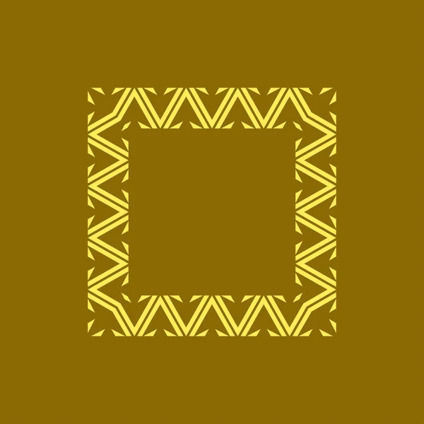 高級なエレガントな黄色の竹のパターンフレーム — ストックベクタ