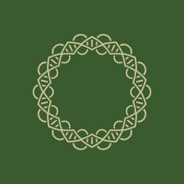 Abstraktní Výtvarné Dekorativní Kruh Ornamentální Vzor Rám — Stockový vektor