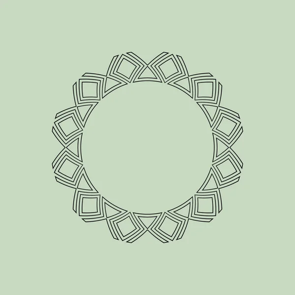 抽象芸術の装飾的な円の装飾的なパターン フレーム — ストックベクタ