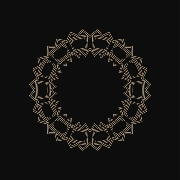 Art Abstrait Cercle Décoratif Cadre Motif Ornemental — Image vectorielle