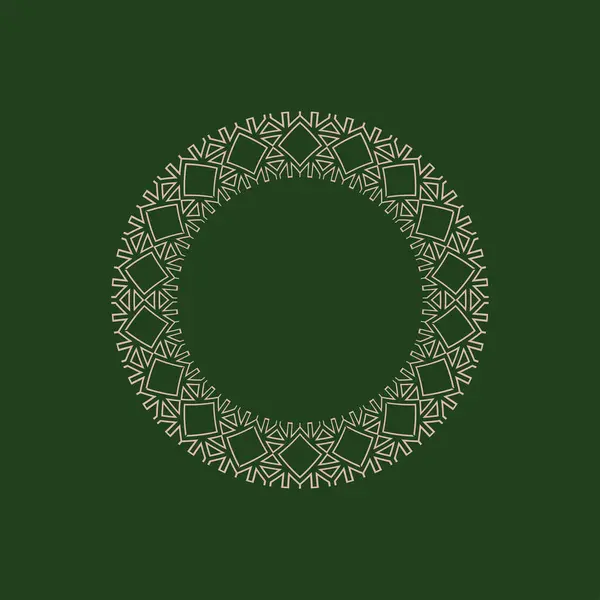 Art Abstrait Cercle Décoratif Cadre Motif Ornemental — Image vectorielle