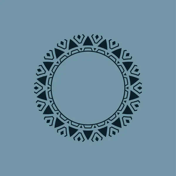 Abstract Art Decorative Circle Ornamental Pattern Frame — Stock Vector