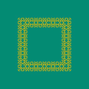 soyut sanat dekoratif kare süslemeli çerçeve