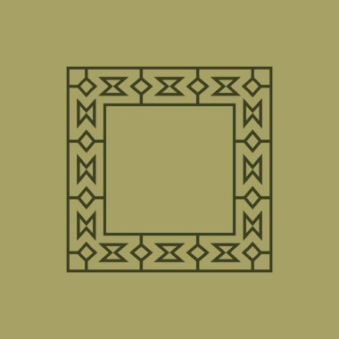 soyut sanat dekoratif kare süslemeli çerçeve