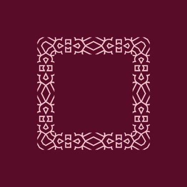 soyut sanat dekoratif kare süslemeli çerçeve