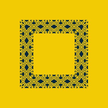 soyut sanat dekoratif kare süslemeli çerçeve