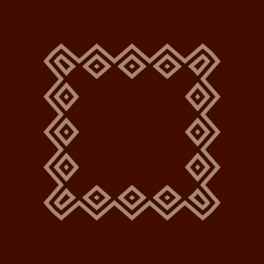 soyut sanat dekoratif kare süslemeli çerçeve