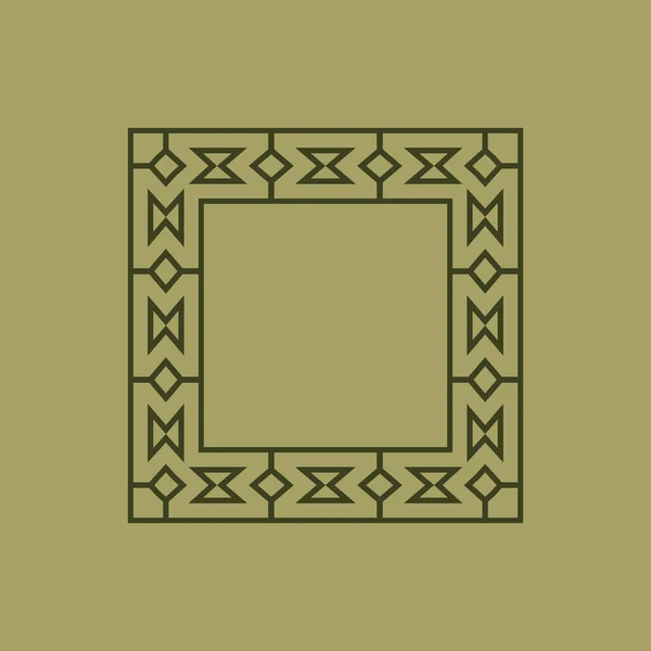 Абстрактный Декоративный Квадратный Орнаментальный Узор — стоковый вектор