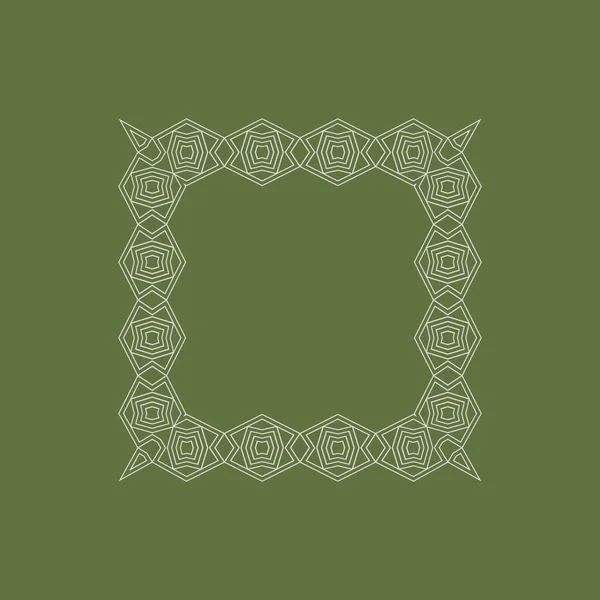 Абстрактный Декоративный Квадратный Орнаментальный Узор — стоковый вектор