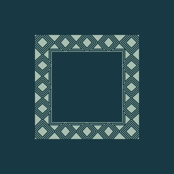 抽象艺术装饰正方形装饰性图案框架 — 图库矢量图片